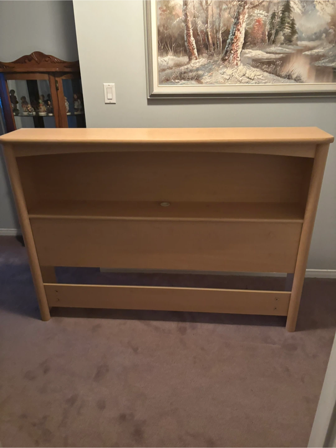 Wooden Headboard with Shelving - photo 2