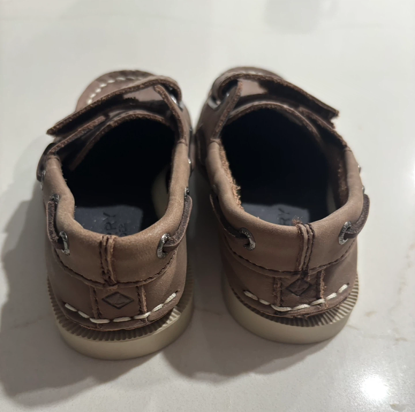 New Size 8M Sperry Top-Sider Brown Leather Boat Shoes (Toddler) - photo 4