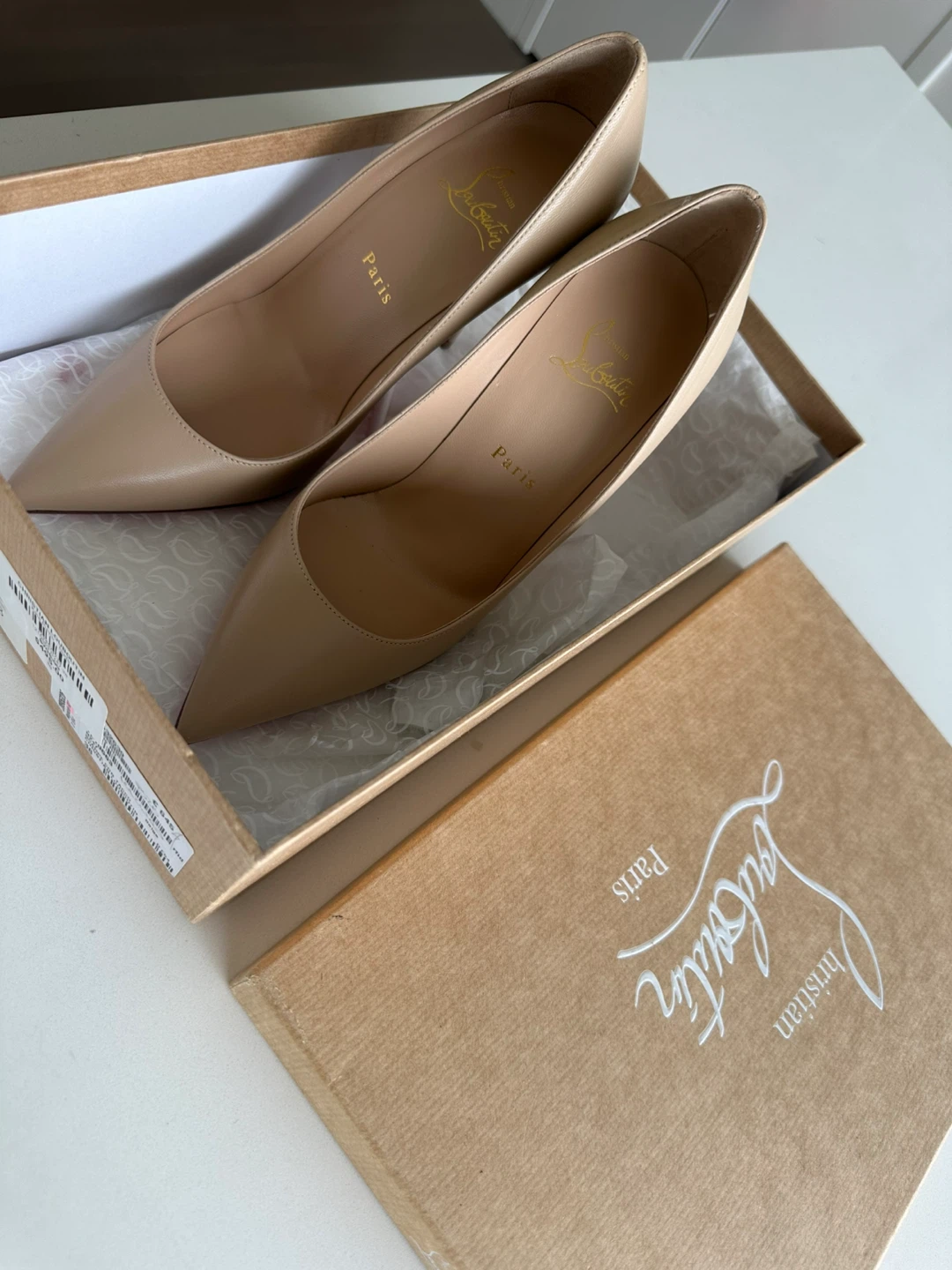 Christian Louboutin Kate 100 Pumps Nude Size 38 - photo 3