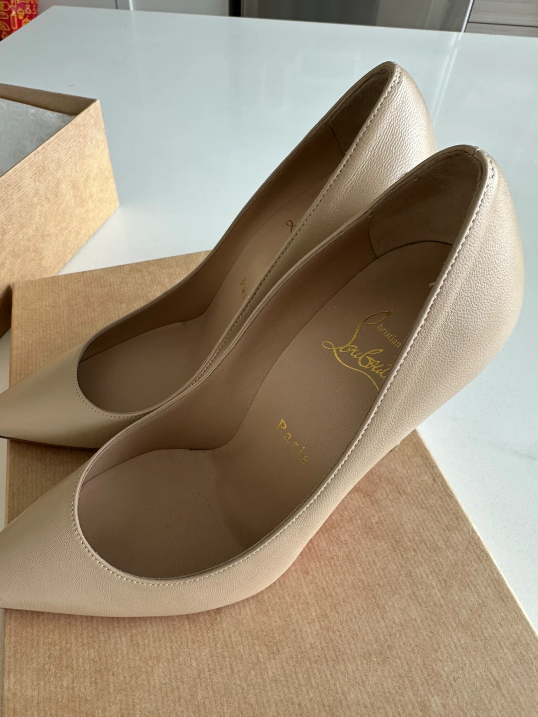 Christian Louboutin Kate 100 Pumps Nude Size 38 - photo 5