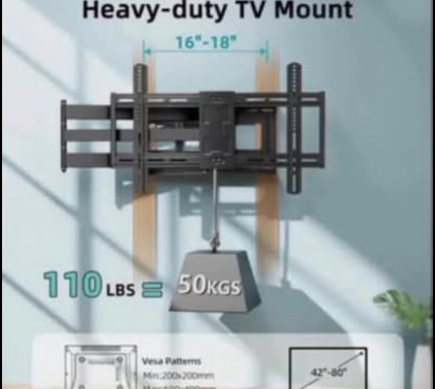 Long Arm TV Wall Mount for 42-80 inch - photo 4