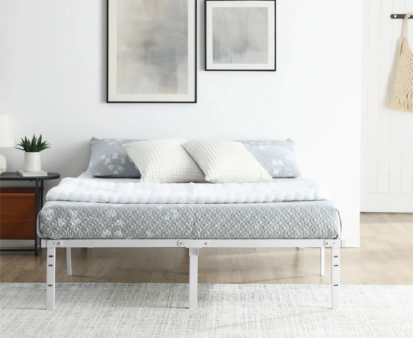 White Metal Bed Frame
