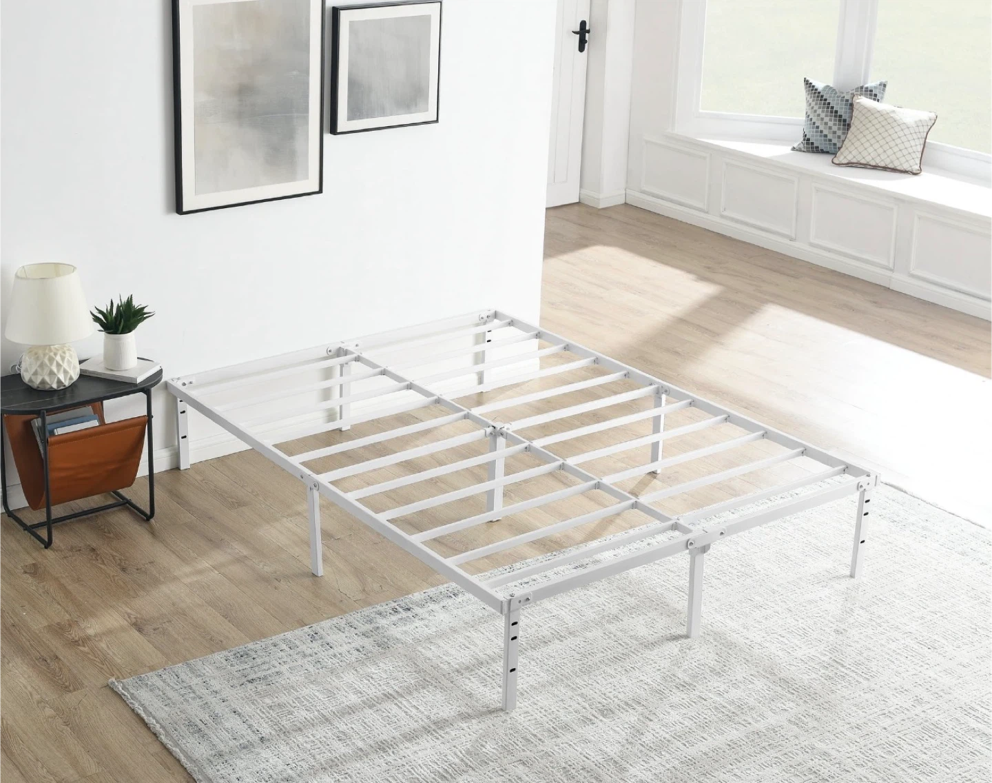 White Metal Bed Frame - photo 4