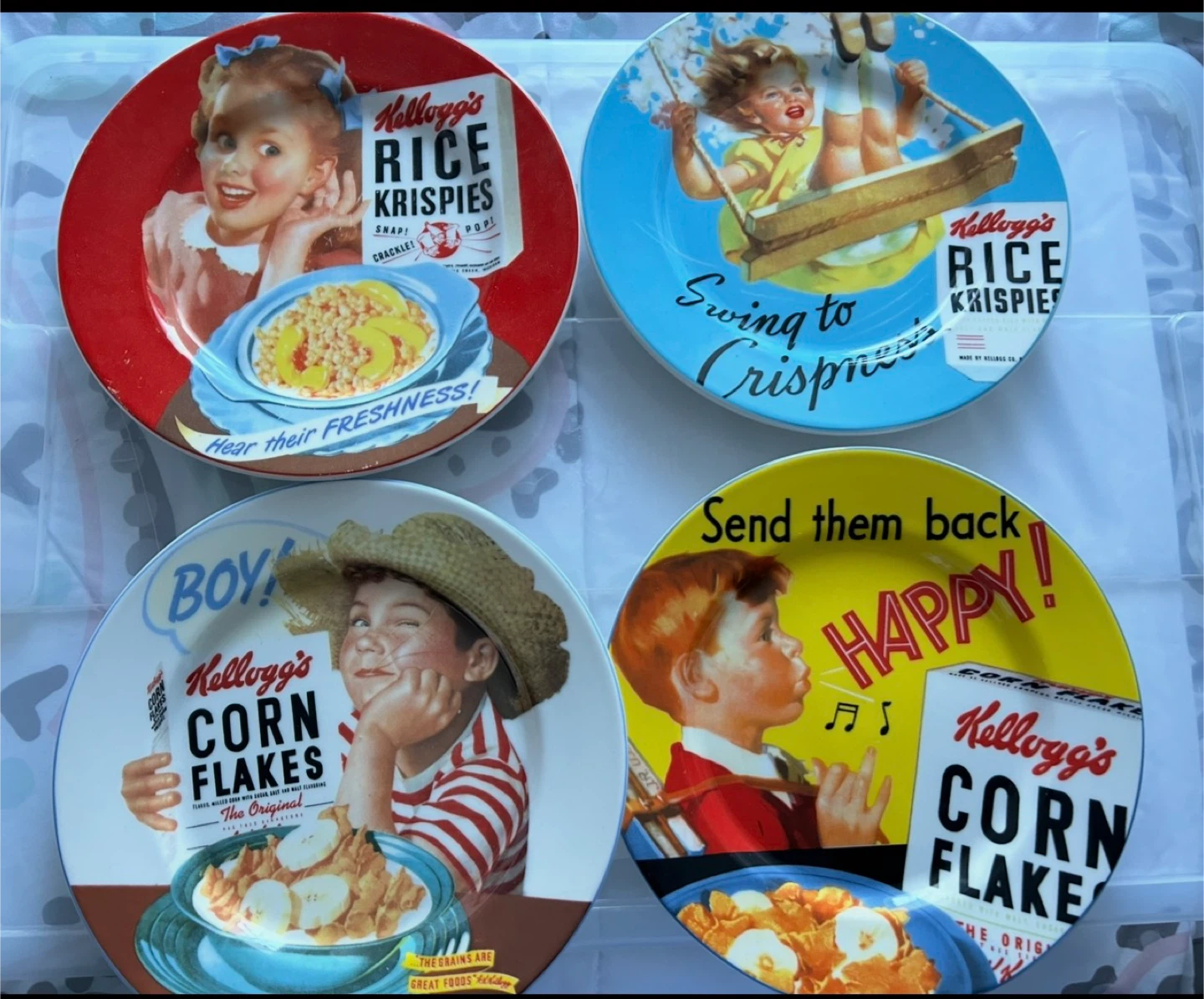 Kellogg's Cereal Themed Plates (Set of 4)