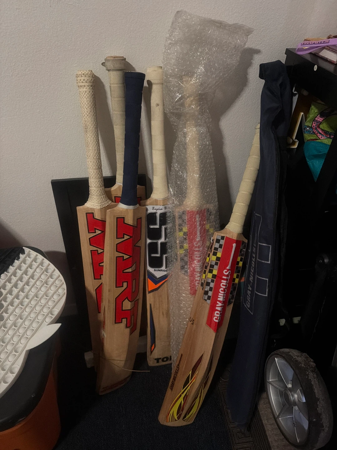 Cricket Bats - MRF, SS, Gray-Nicolls, each