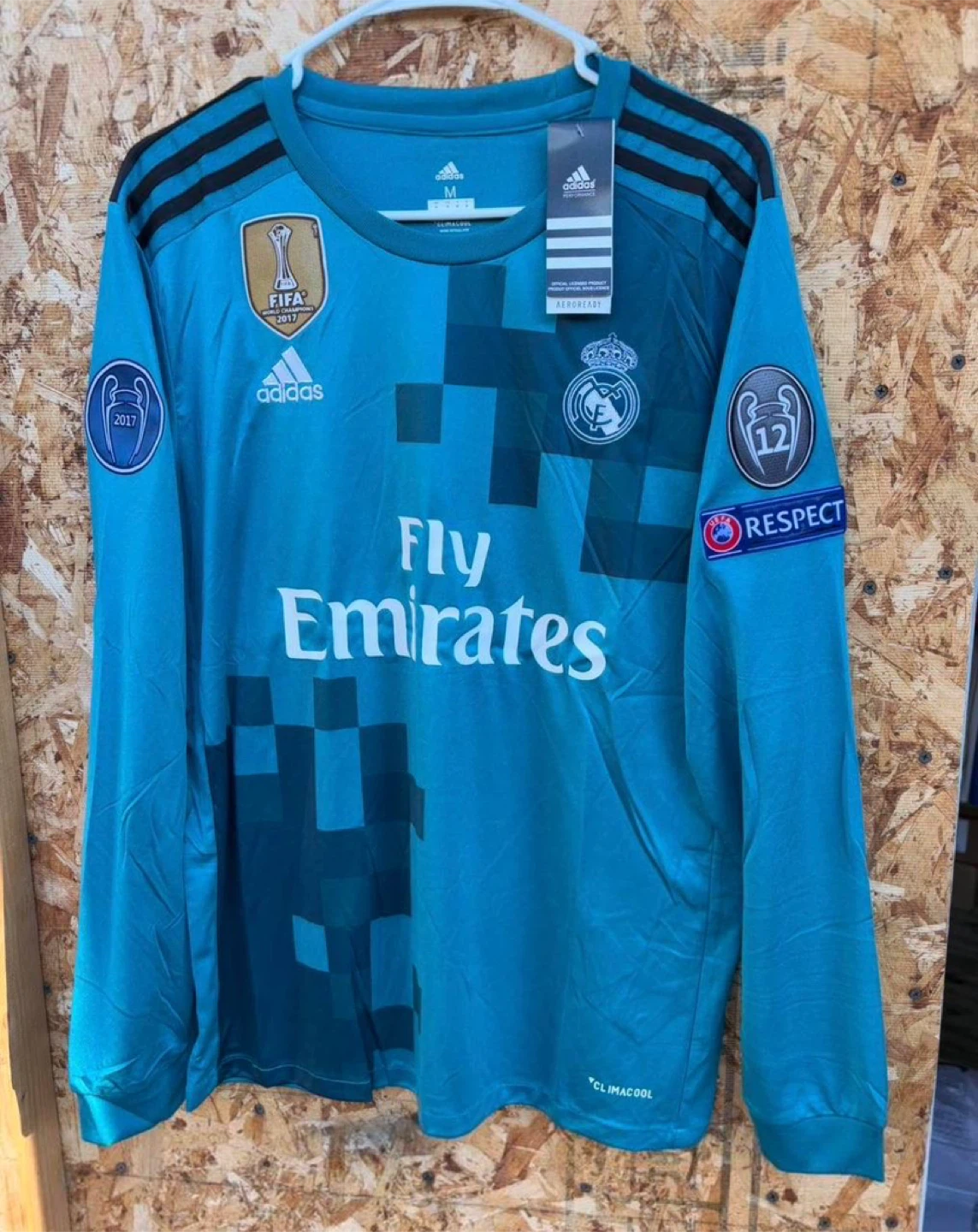 Ronaldo Real Madrid 2017/2018 Blue Away Long Sleeve Jersey
