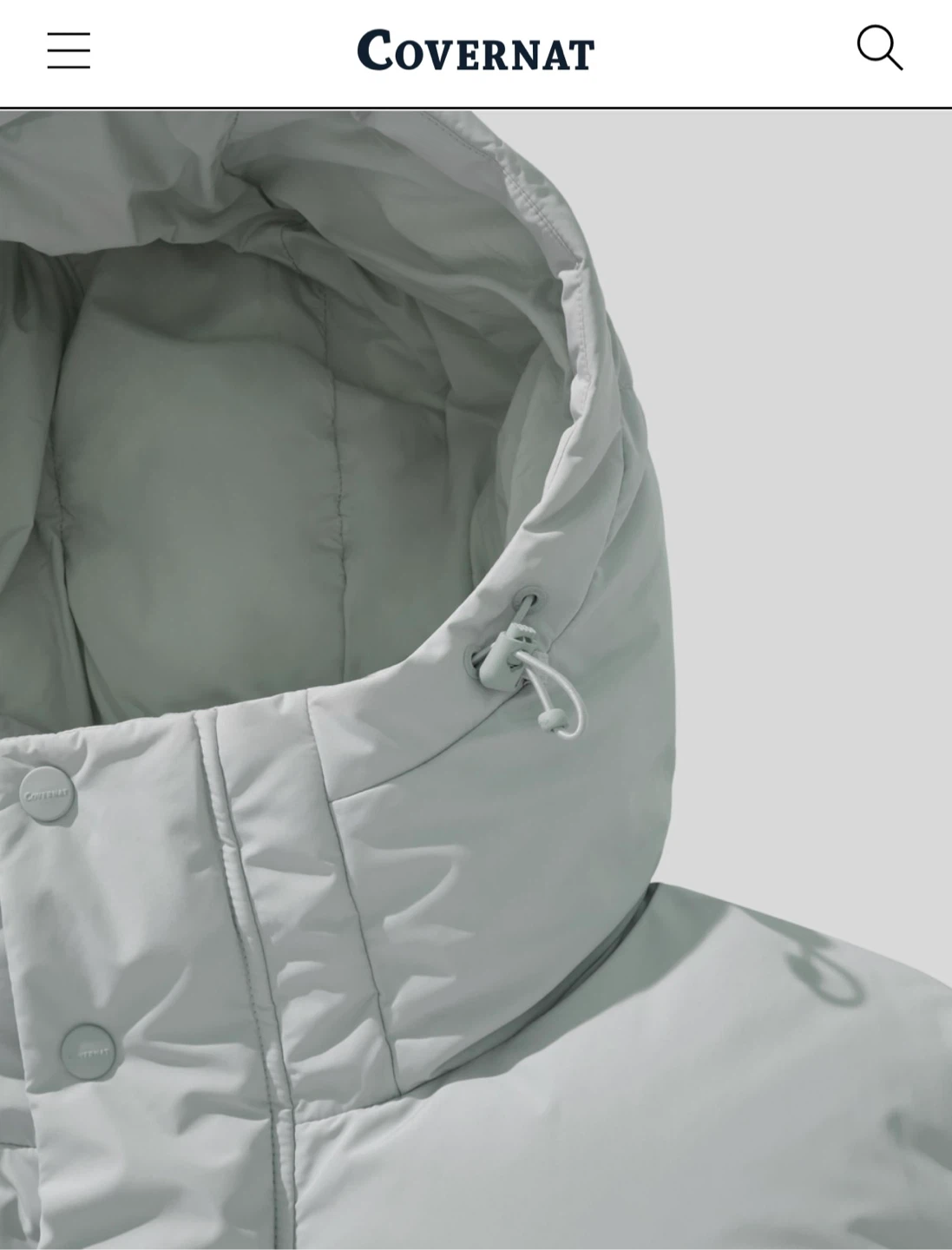 Covernat Duck Down Puffer Coat - Light Blue - photo 4