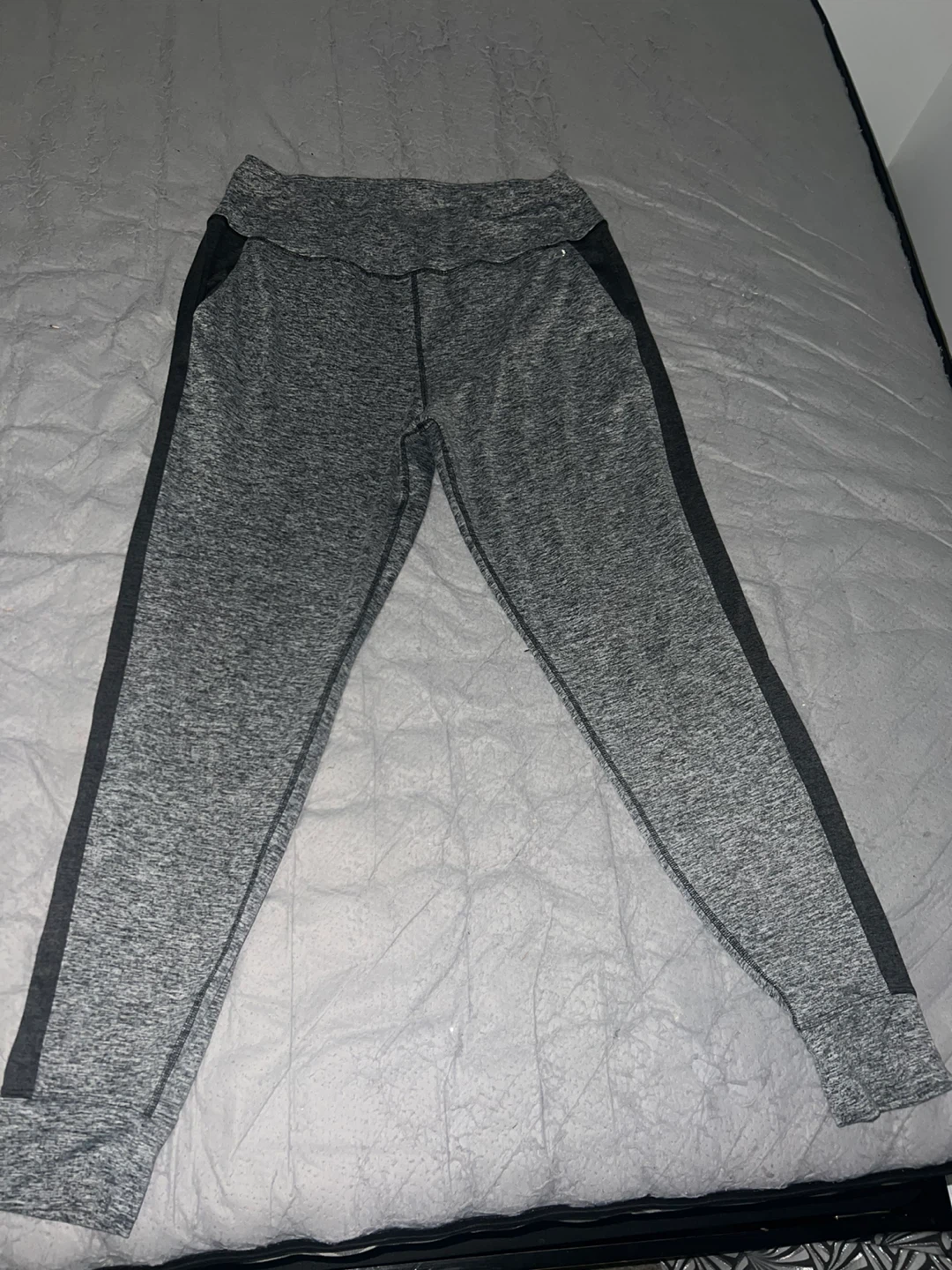 Grey Marled leggings with Black Side Panels 🏆 - photo 2