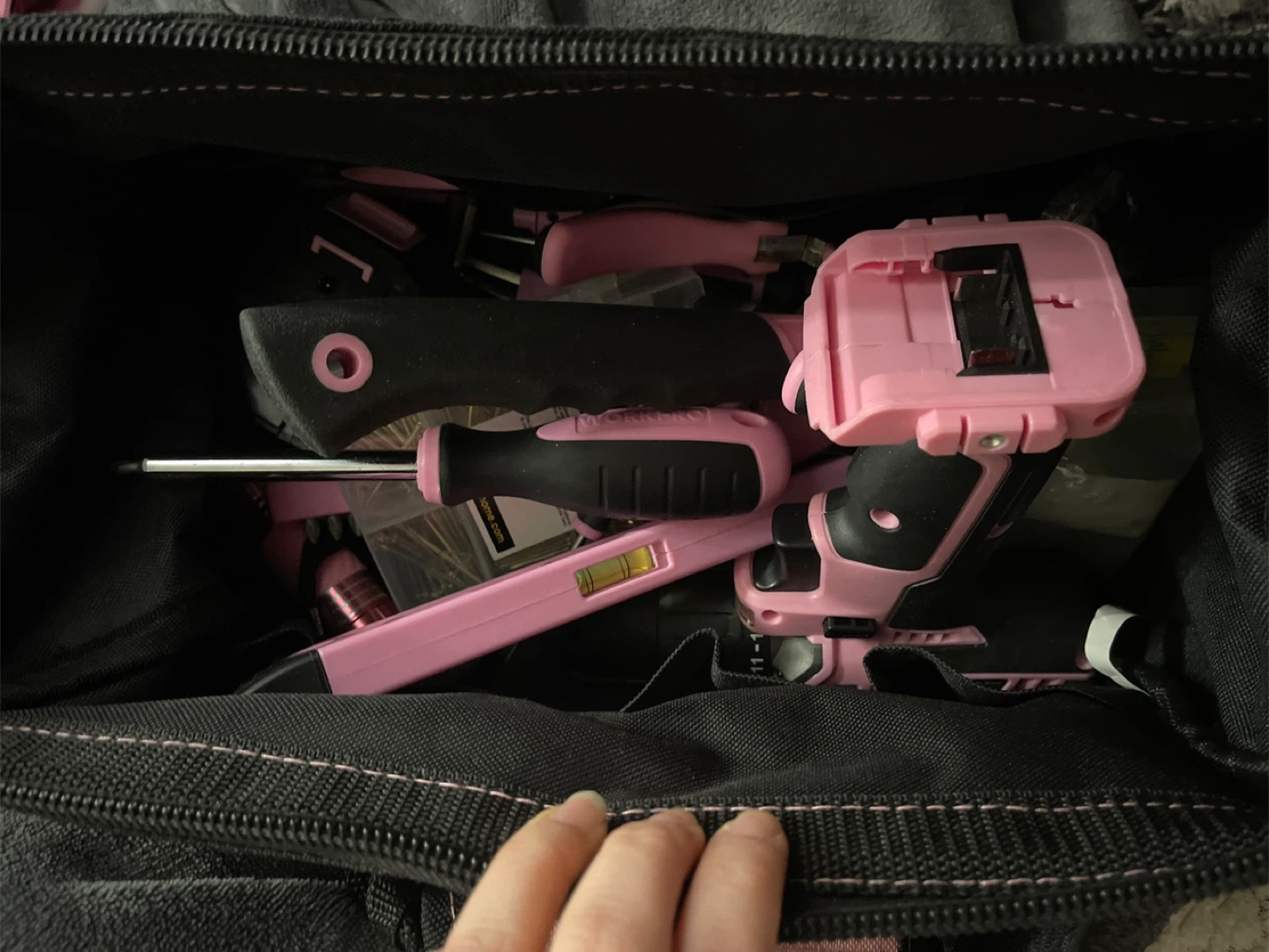 WorkPro Pink Power Tool Set with Bag