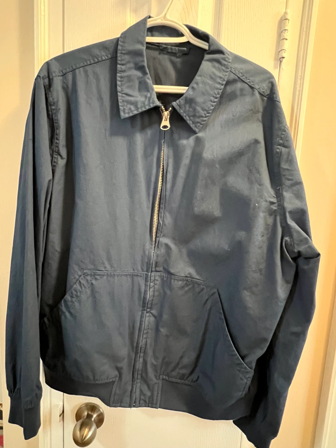 Zara Navy Bomber Jacket - Size US L - photo 2