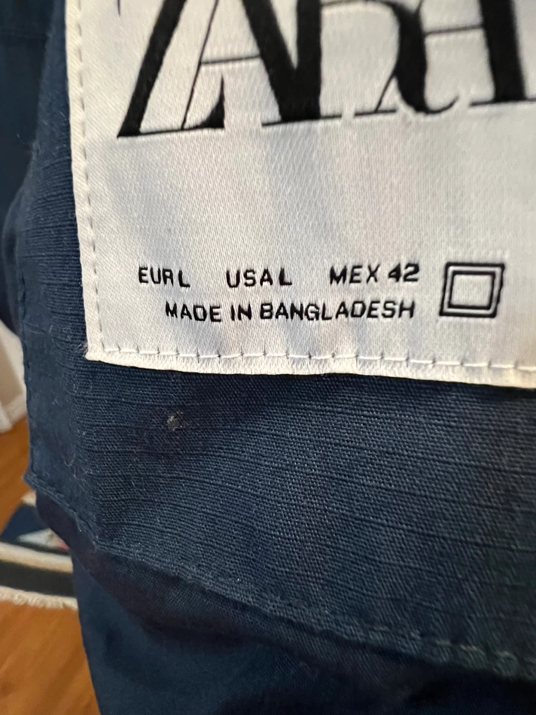 Zara Navy Bomber Jacket - Size US L - photo 3