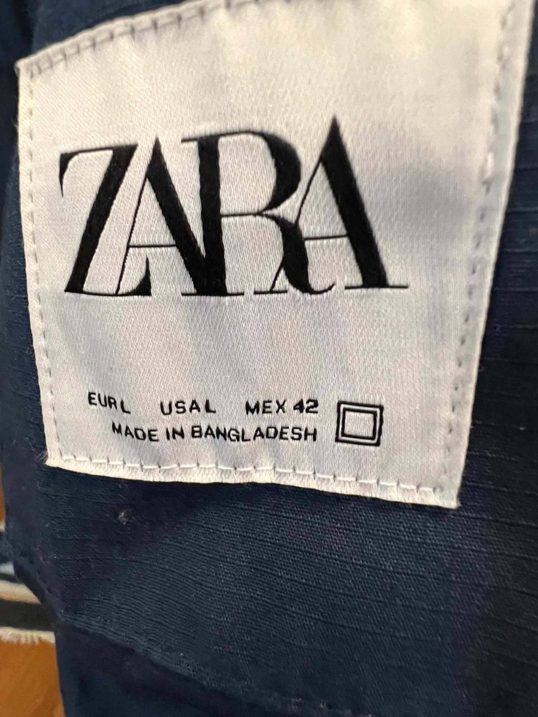 Zara Navy Bomber Jacket - Size US L - photo 4