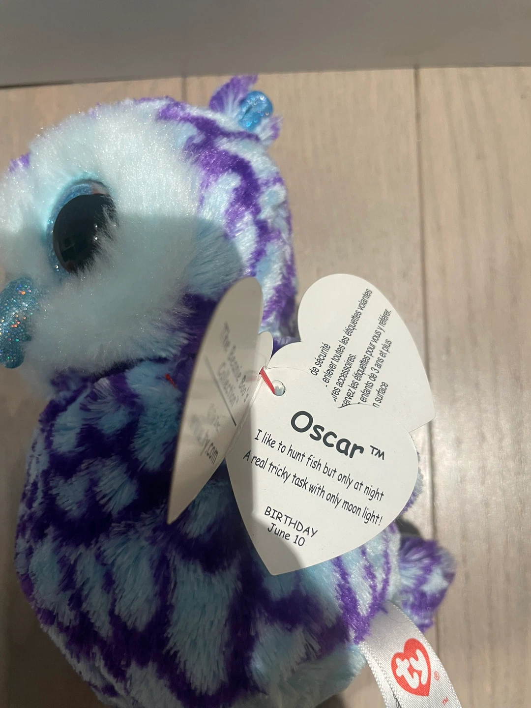 Ty Beanie Boo's Oscar the snowy Owl Plush Toy 🏆 - photo 2