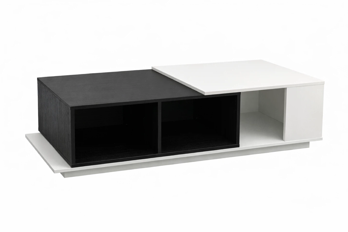 NEW White and Black TV Stand and coffee table SET with Storage - photo 4