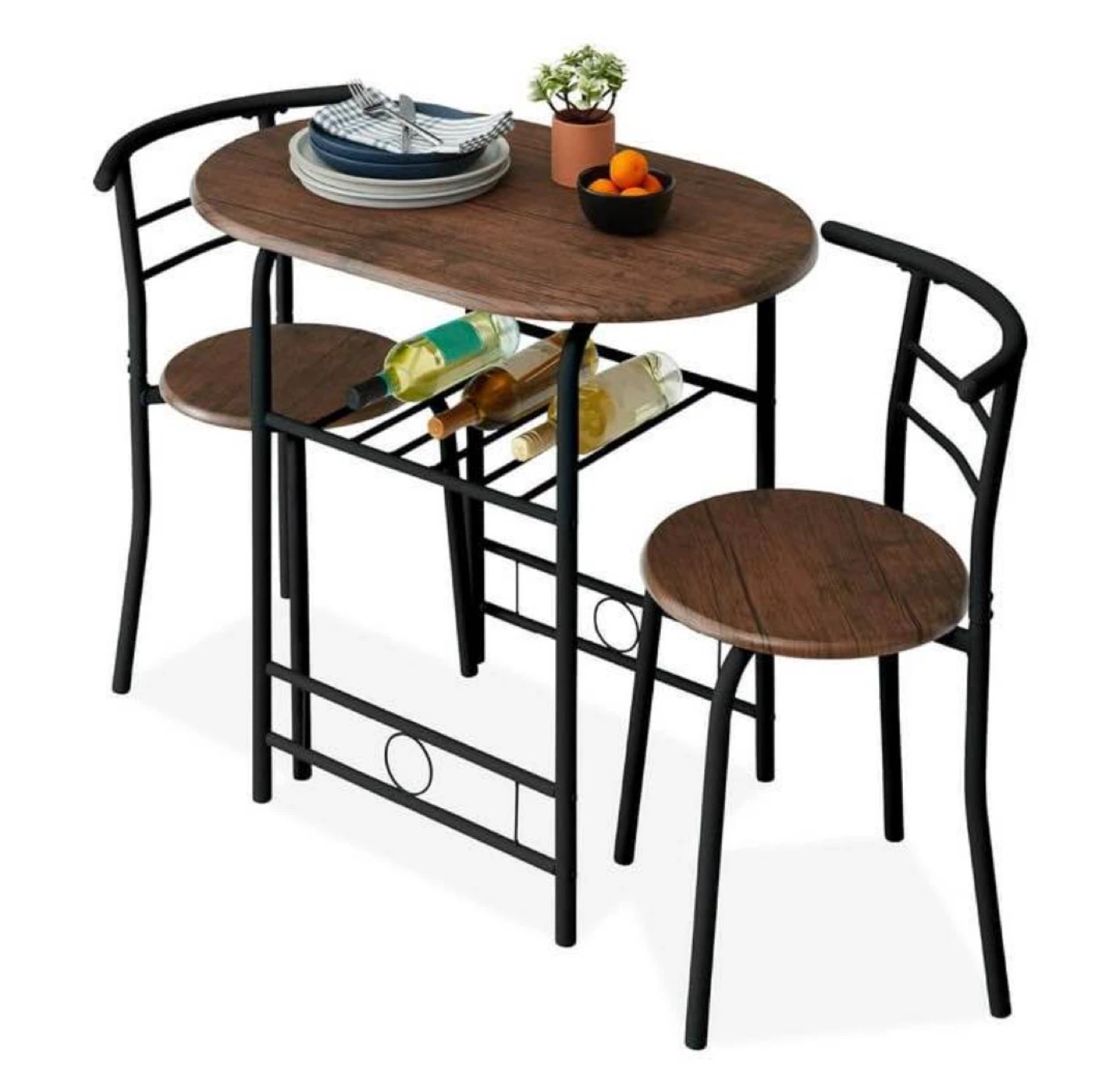 New Compact Space Saver 3 Piece Kitchen Bistro Dining Set 🏆 - photo 2