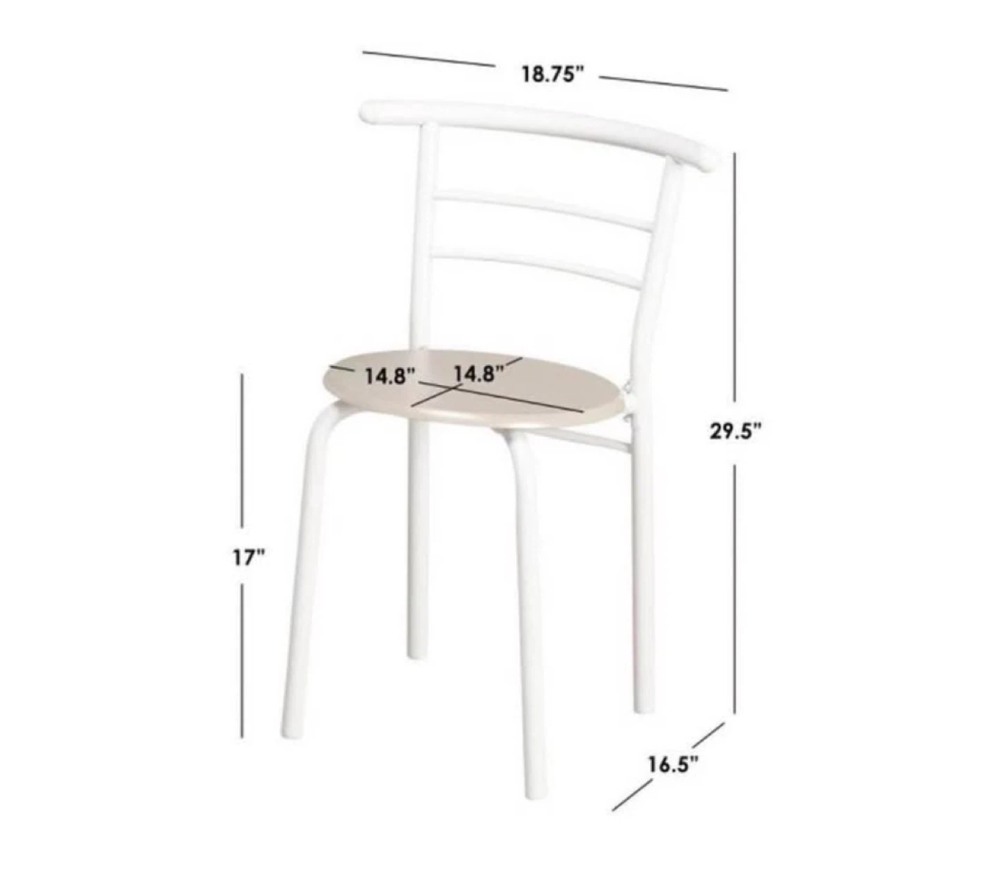 New Compact Space Saver 3 Piece Kitchen Bistro Dining Set 🏆 - photo 4