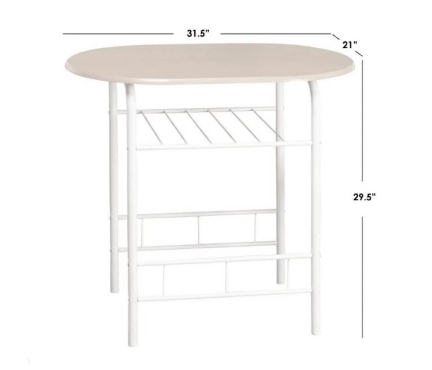 New Compact Space Saver 3 Piece Kitchen Bistro Dining Set 🏆 - photo 5