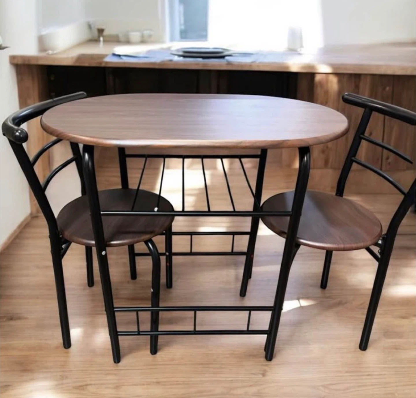 New Compact Space Saver 3 Piece Kitchen Bistro Dining Set 🏆