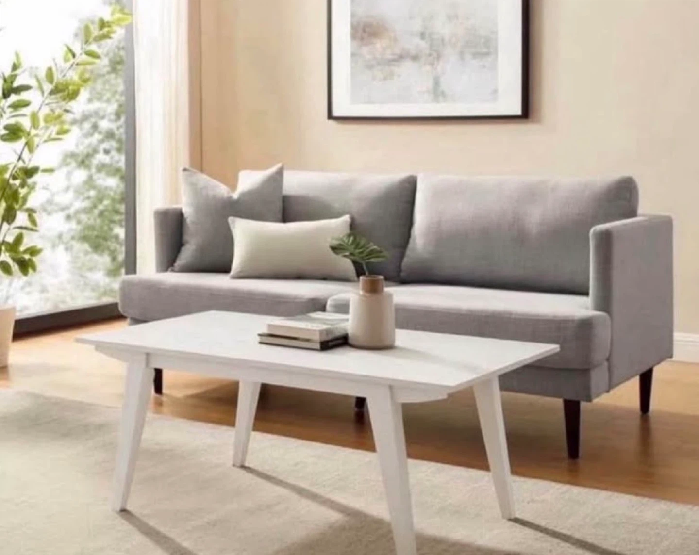 New 3 Piece White Solid Wood Coffee & Side Tables Set 🏆 - photo 3