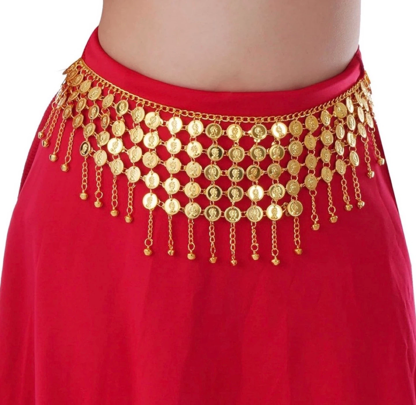 NEW! Coin Chain Waist Belt Gold Tone - photo 3