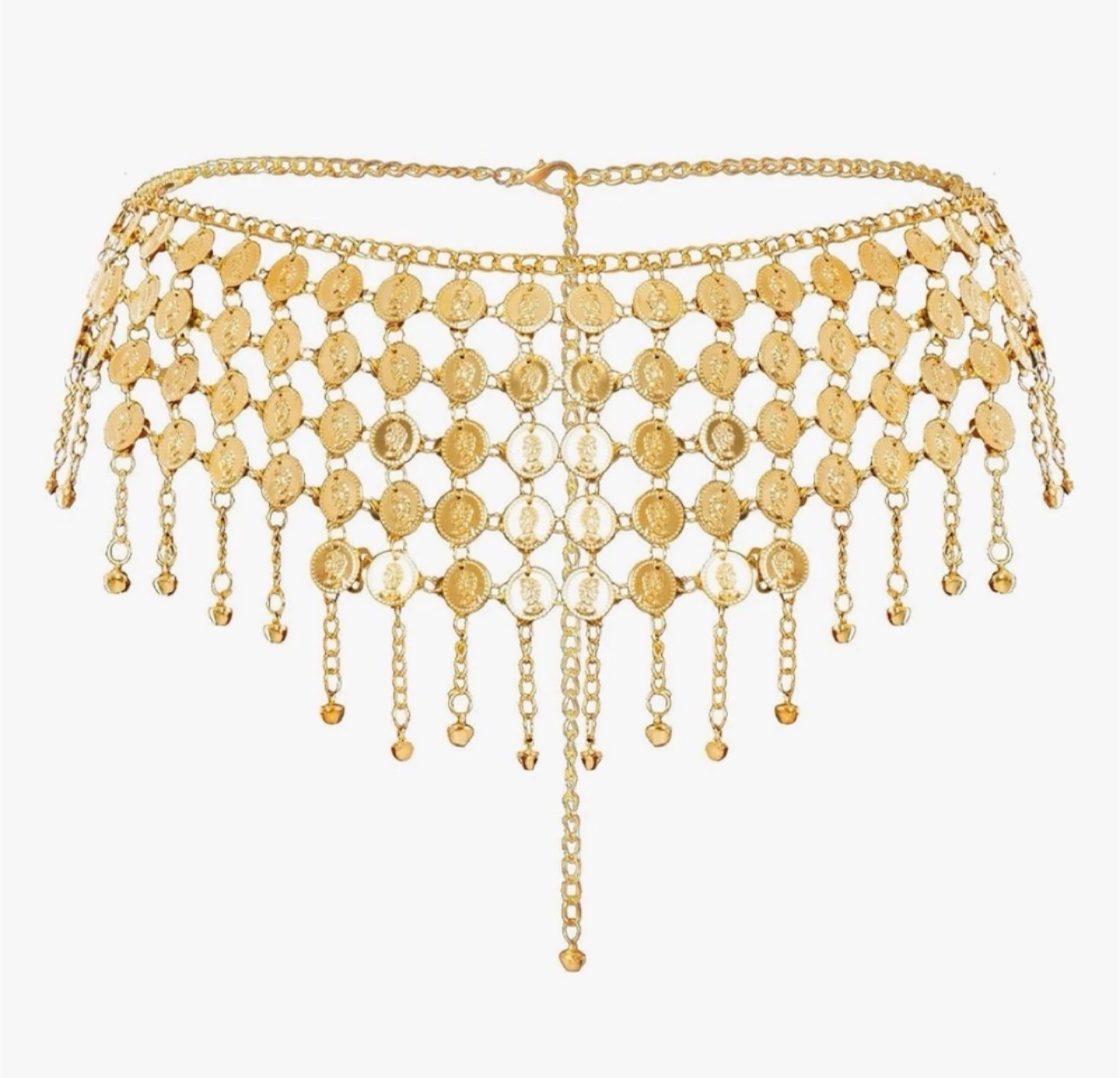 NEW! Coin Chain Waist Belt Gold Tone - photo 2