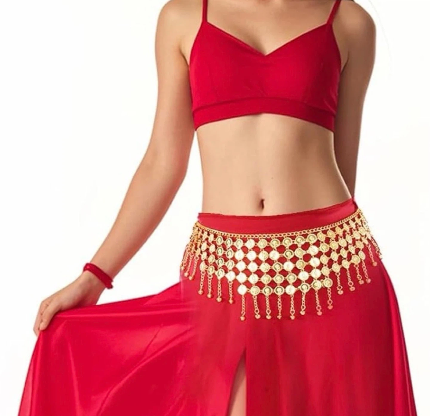NEW! Coin Chain Waist Belt Gold Tone - photo 4