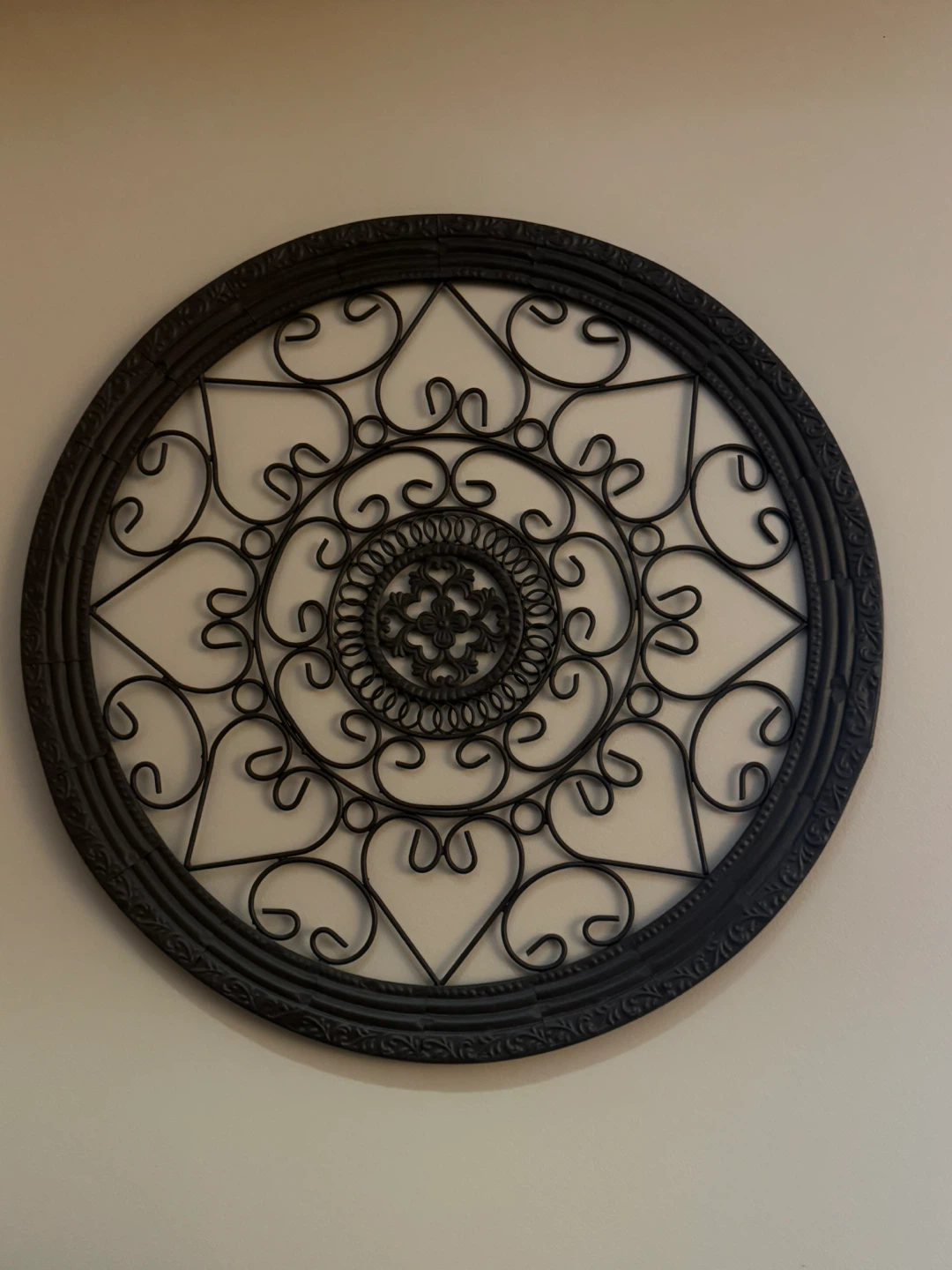 Bronze Finish  Metal Round Wall Decor