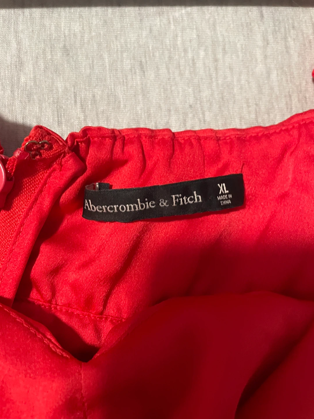Abercrombie & Fitch Red Pleated Tiered Dress XL - photo 2