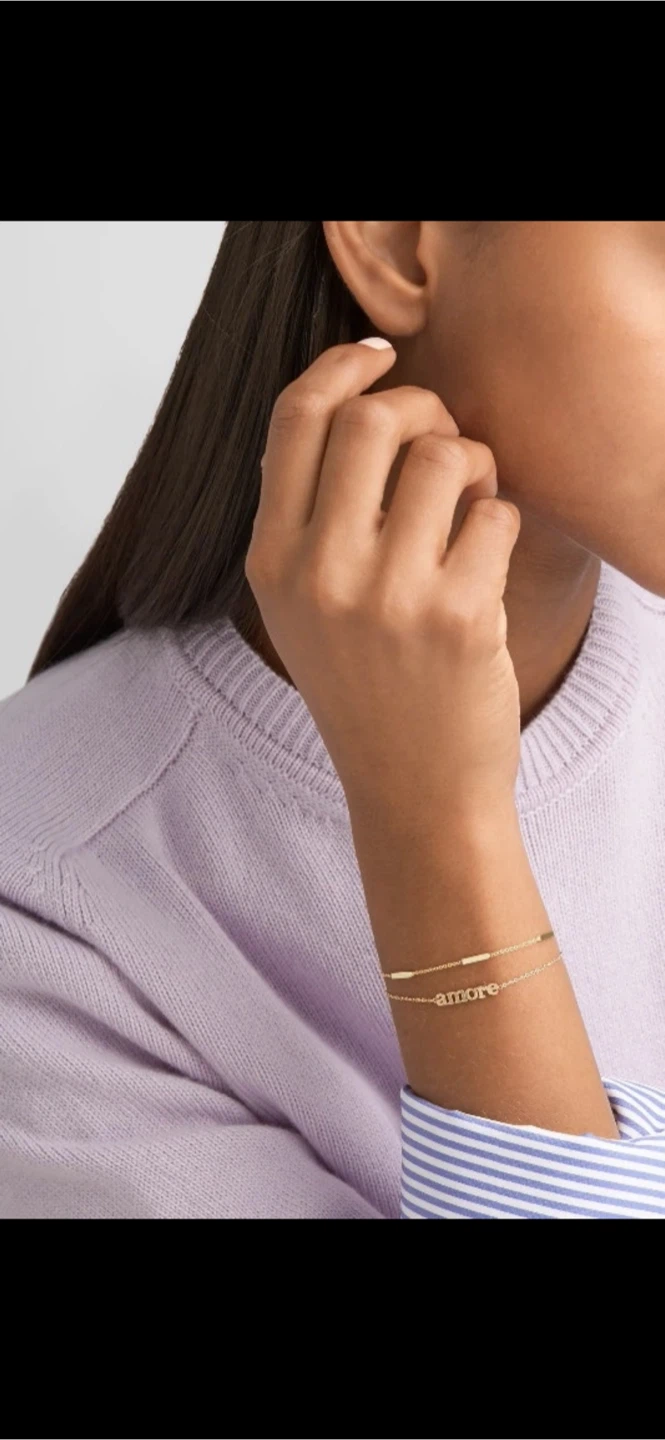 JENNIFER MEYER 14K/18K Yellow Gold Bar Bracelet - photo 3