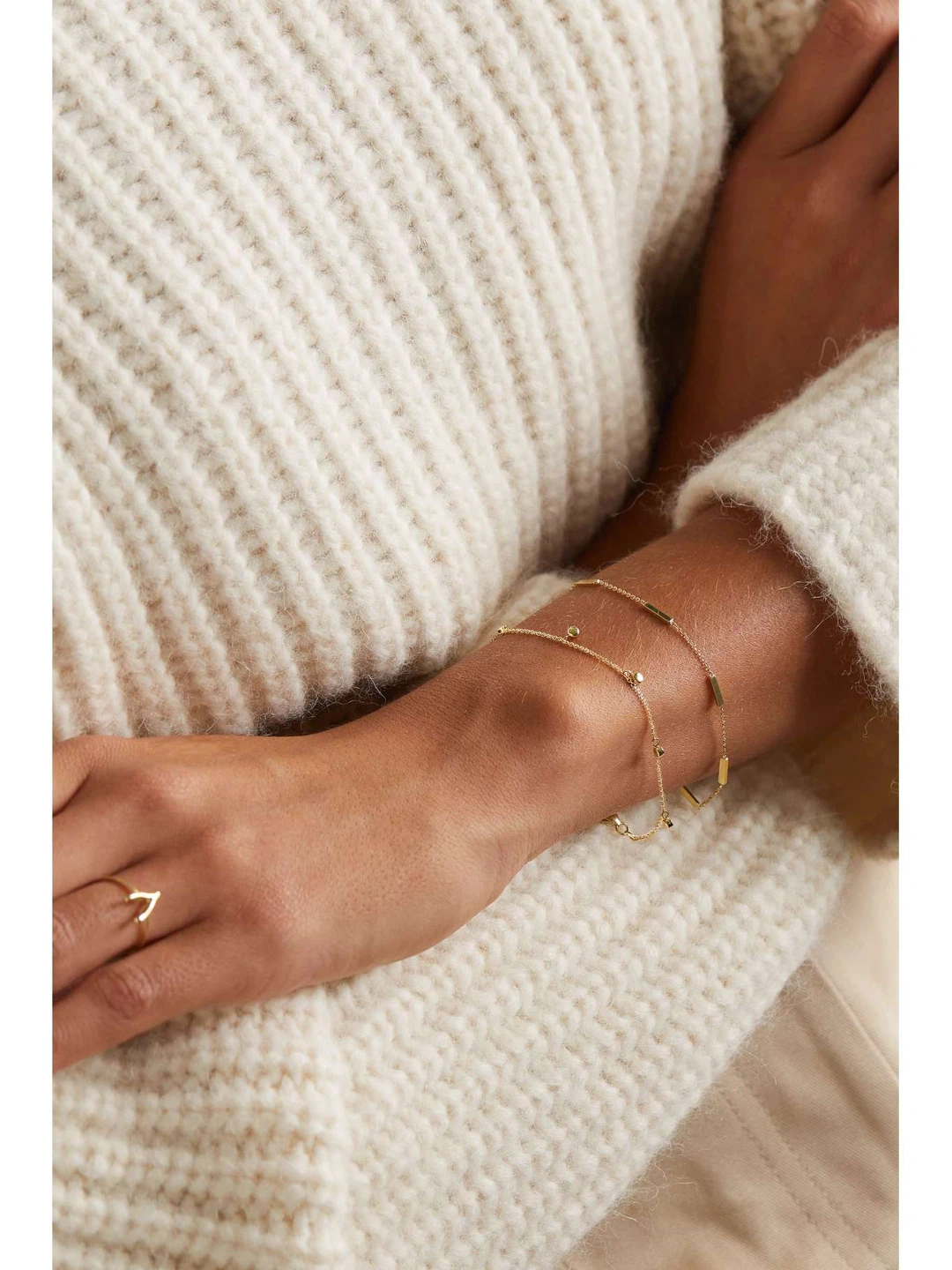JENNIFER MEYER 14K/18K Yellow Gold Bar Bracelet - photo 4