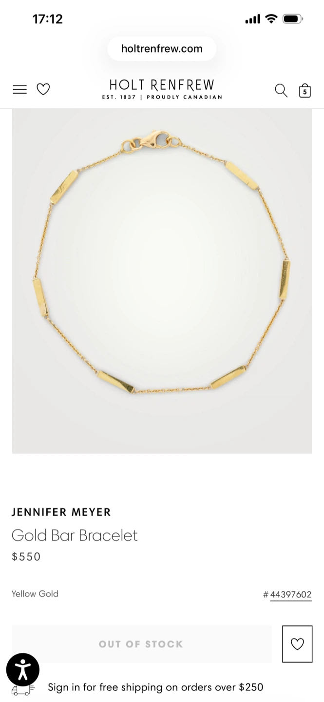 JENNIFER MEYER 14K/18K Yellow Gold Bar Bracelet - photo 5
