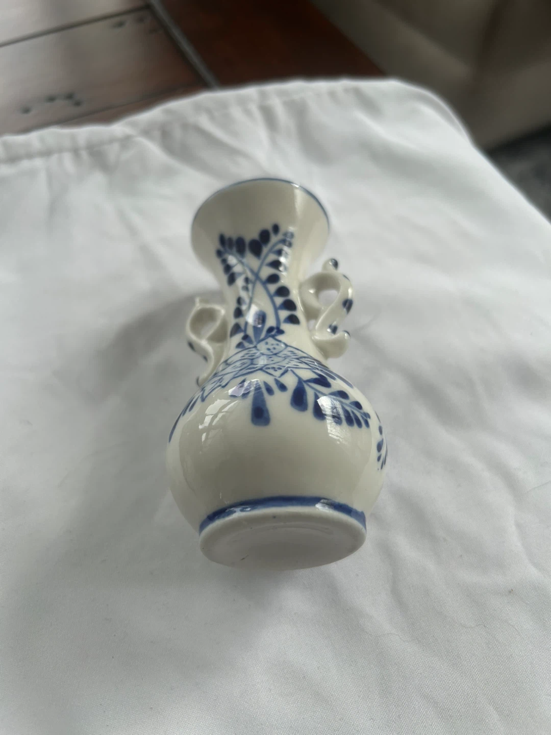 Vintage Miniature “ Delft-style Pottery  Vase - photo 4