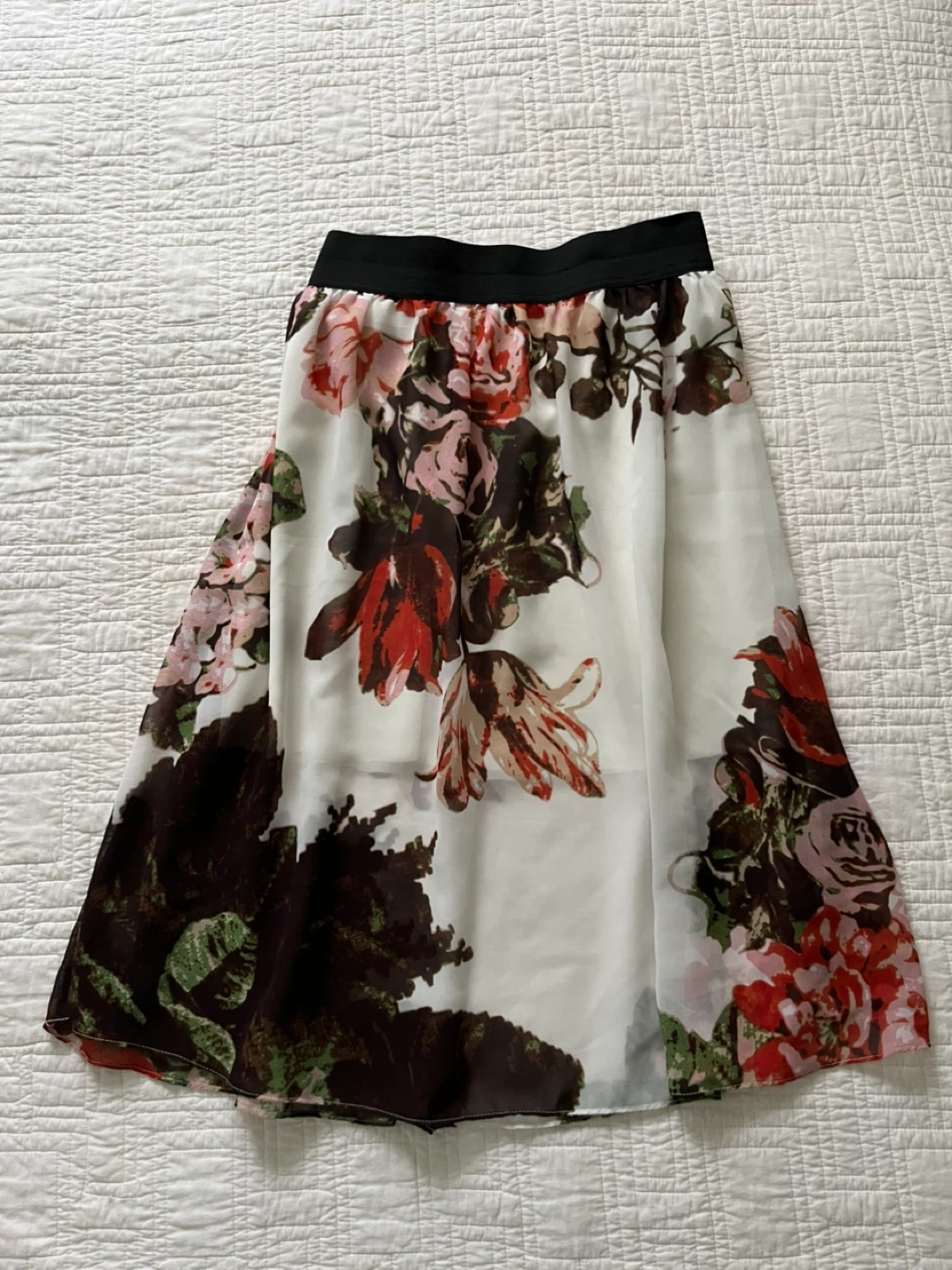Floral Chiffon Skirt - XL
