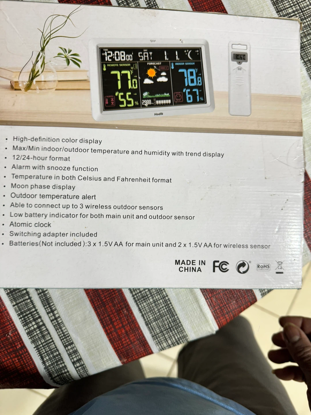 Hodlik Digital Weather Station with Remote Sensor