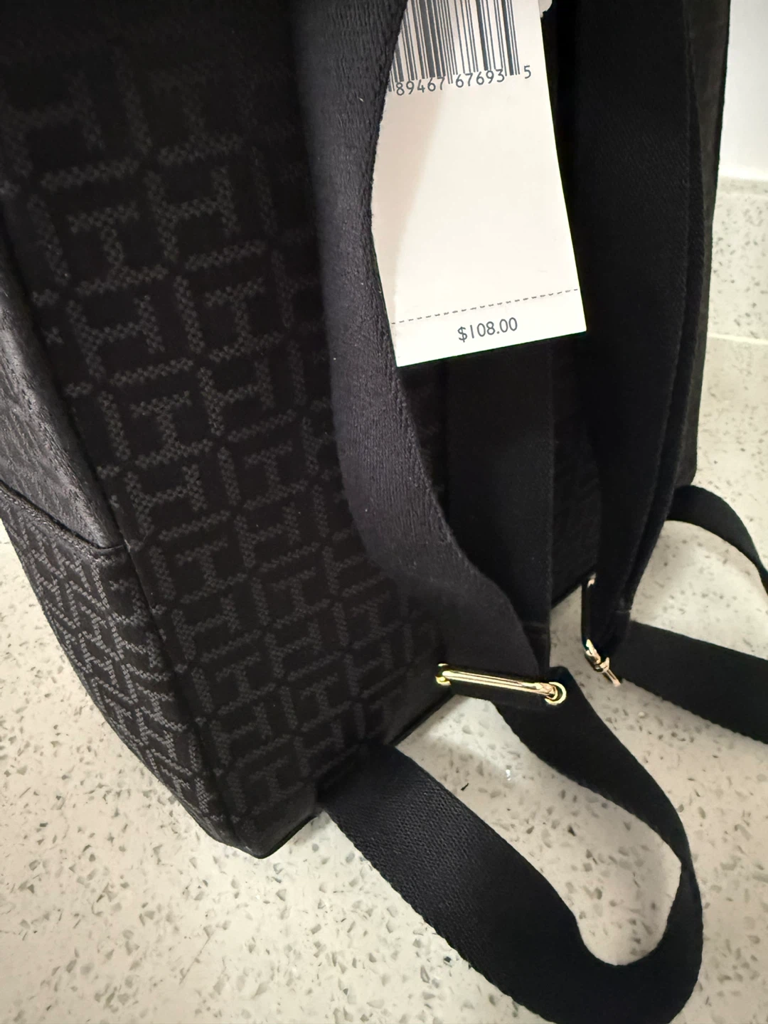 Tommy Hilfiger Black Monogram Backpack - photo 4