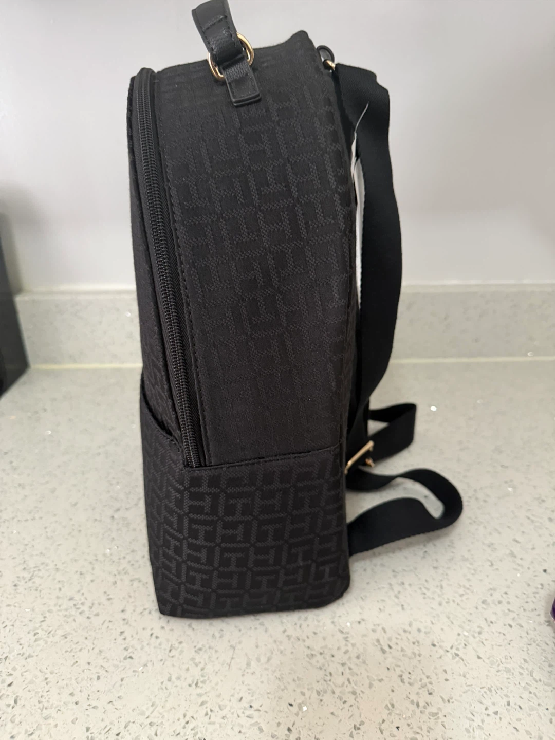 Tommy Hilfiger Black Monogram Backpack - photo 5