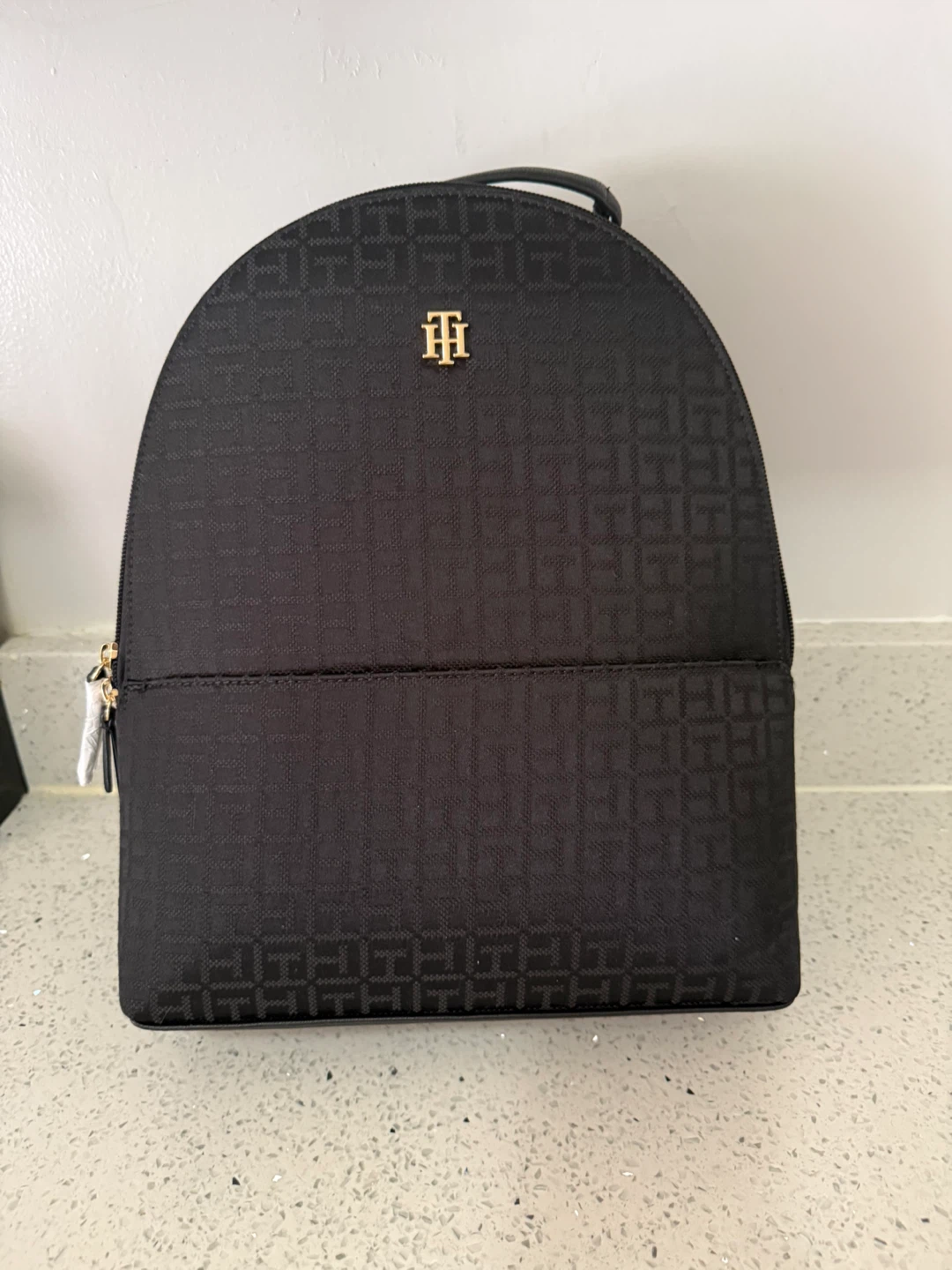 Tommy Hilfiger Black Monogram Backpack
