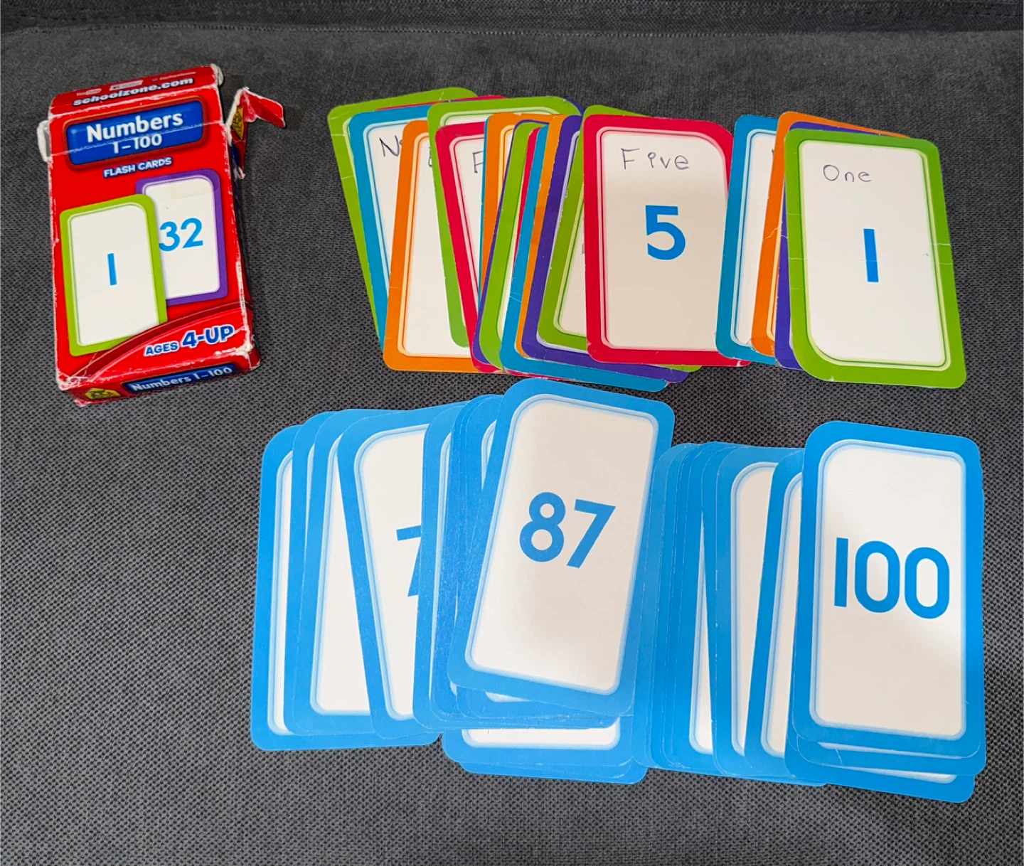 School Zone Alphabet & Numbers 1-100 Flash Cards