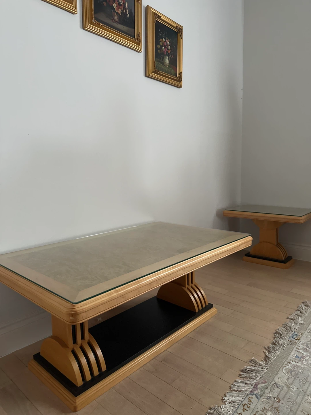 Vintage Coffee Table with Glass Top - photo 2