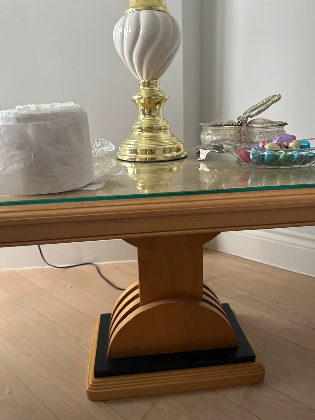Vintage Coffee Table with Glass Top - photo 3