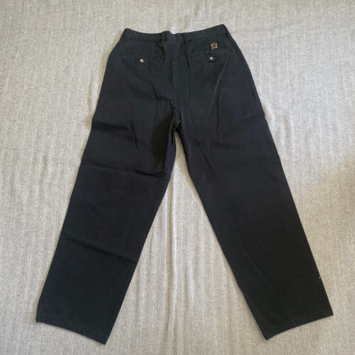 Vintage Tommy Hilfiger Pleated Chinos Size 34 Black - photo 3
