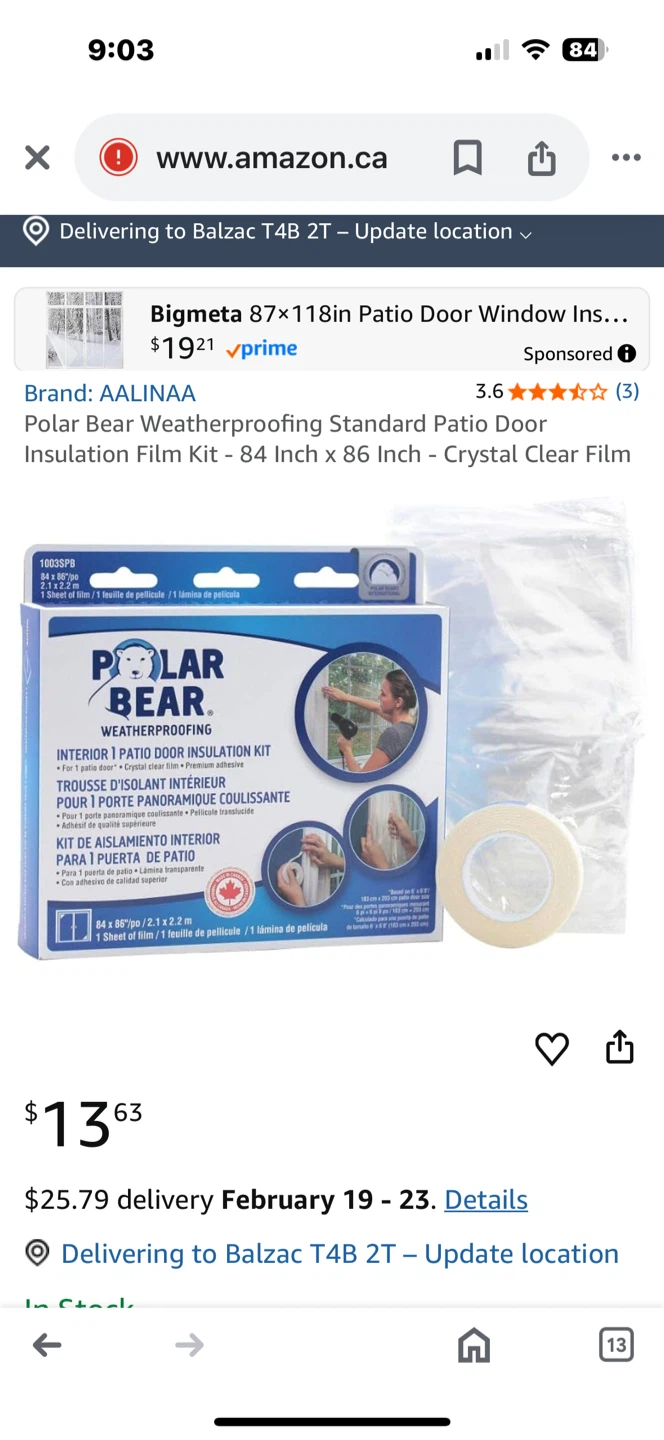 Polar Bear Weatherproofing Interior Window Insulation Kit 🏆