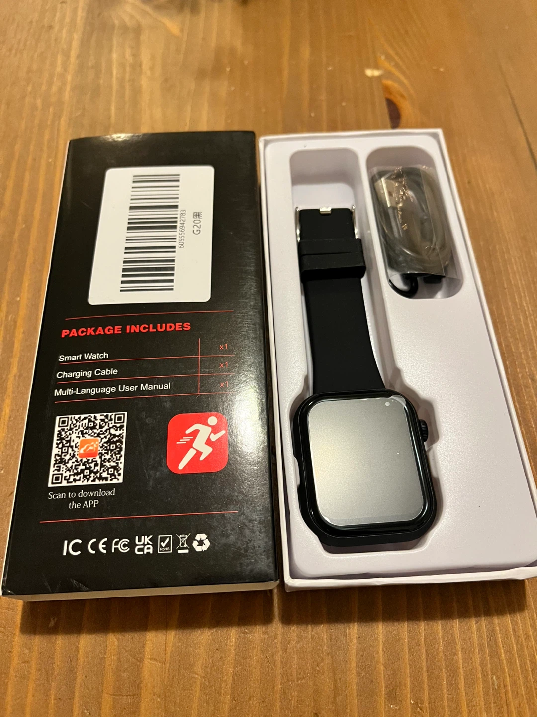 Smart Watch with Charging Cable