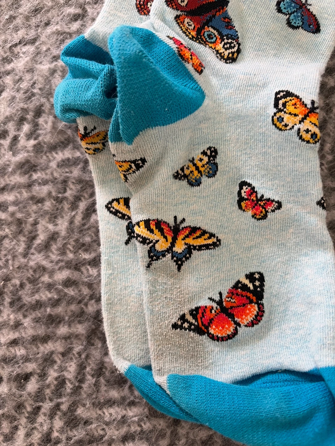 Light Blue Butterfly Socks 🏆 - photo 2