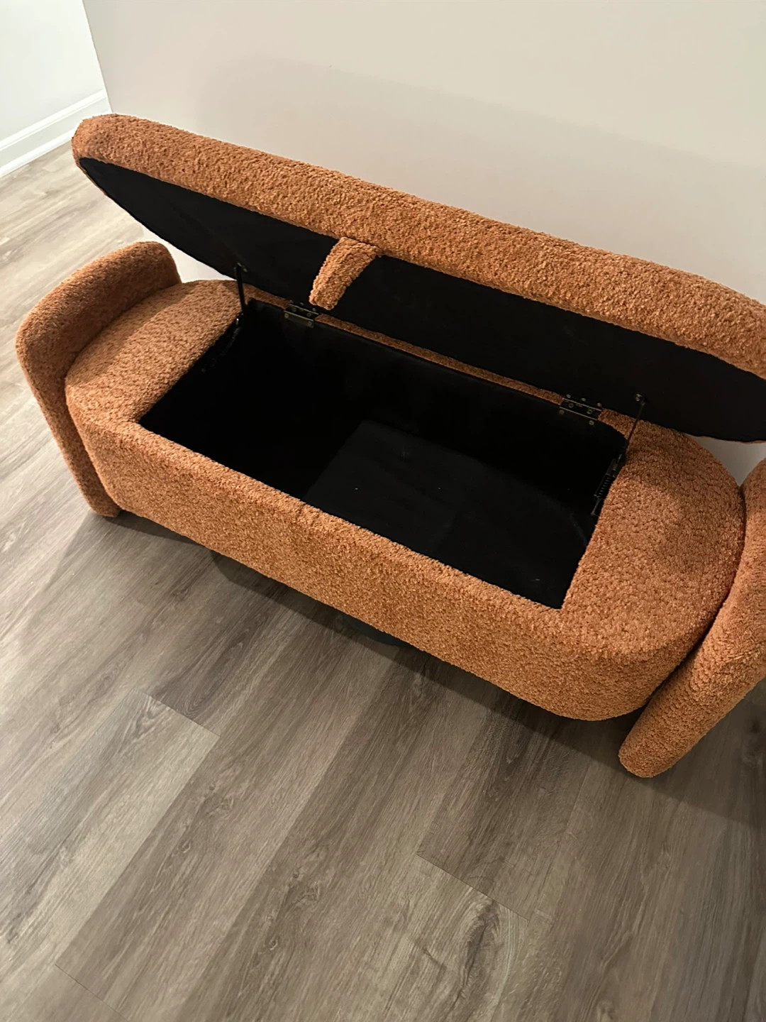 Boucle Storage Bench - Orange 🏆 - photo 3