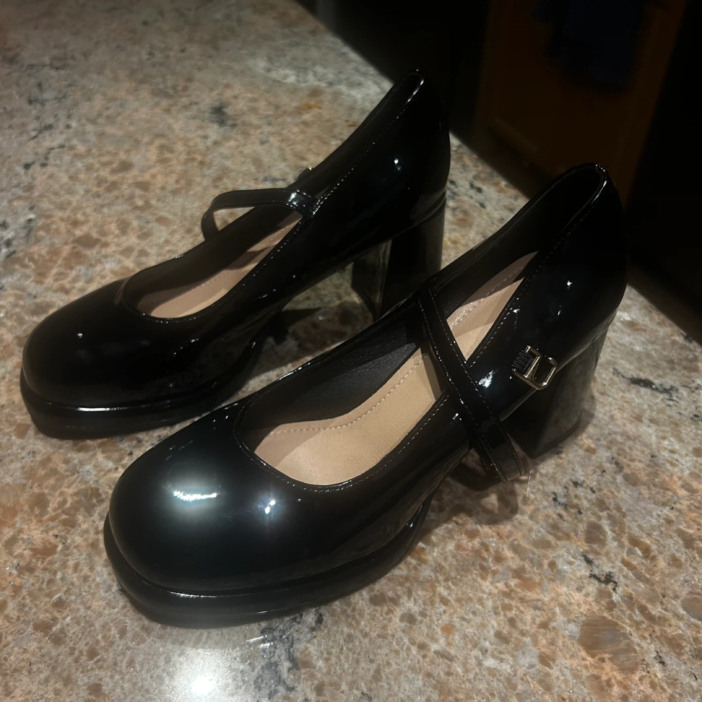 Black Chunky Mary Jane Heels - photo 2