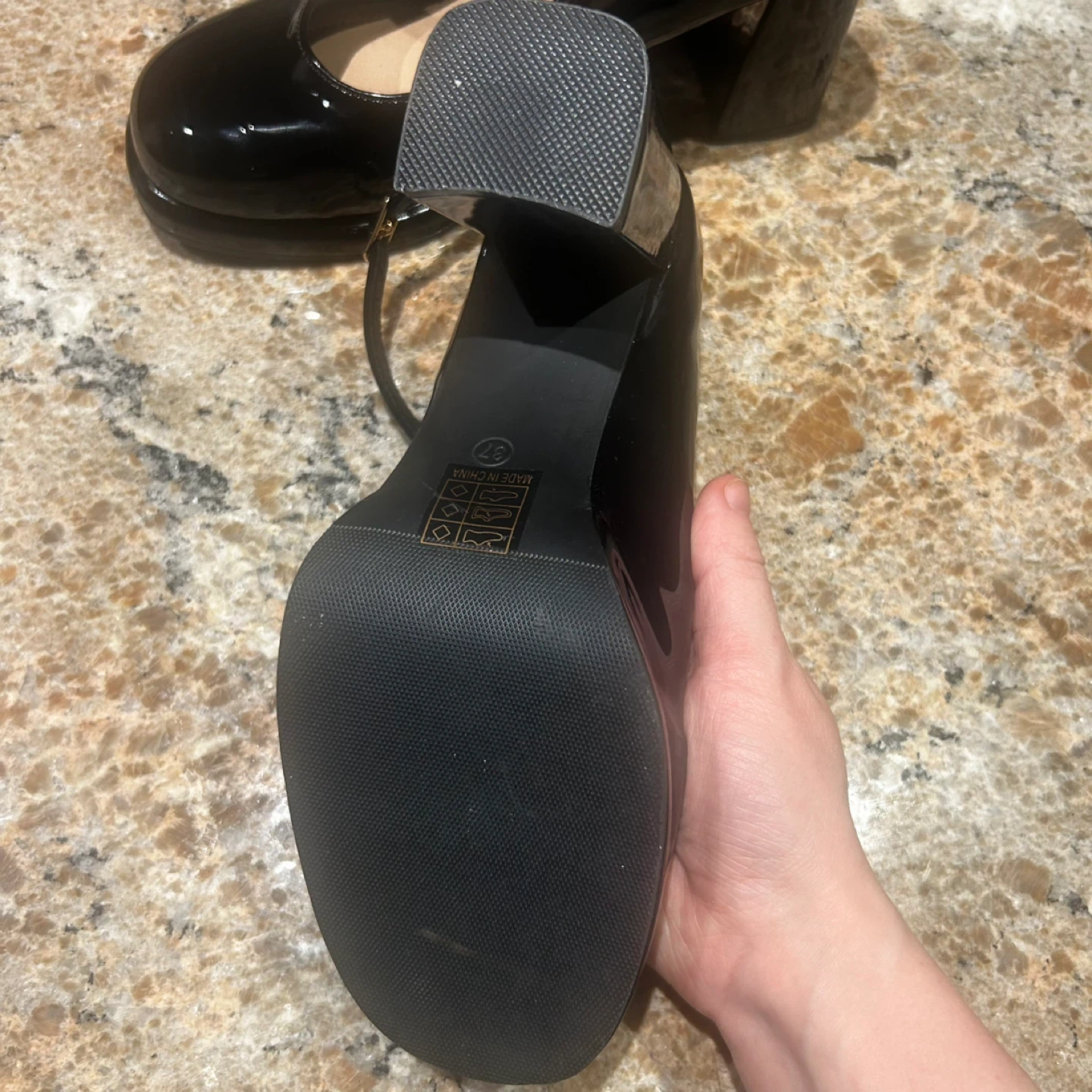 Black Chunky Mary Jane Heels - photo 4