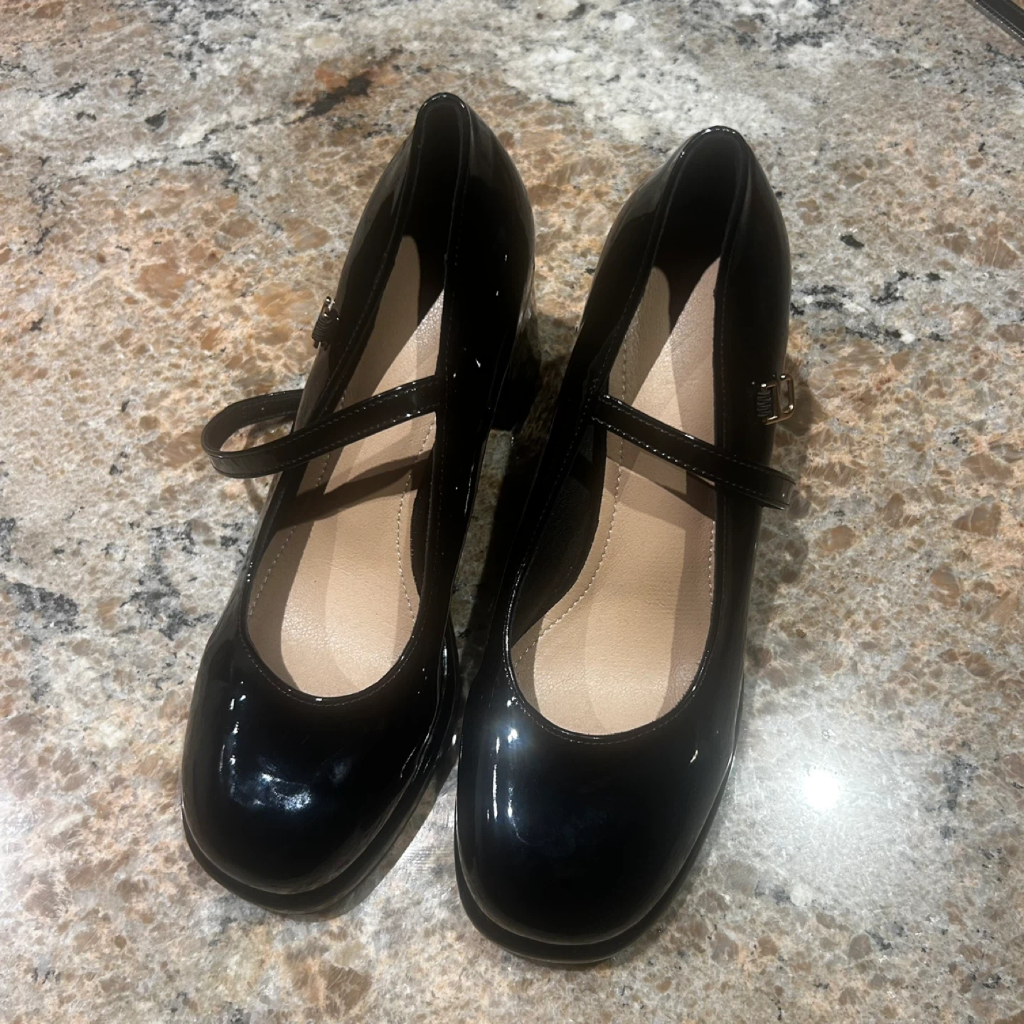 Black Chunky Mary Jane Heels - photo 3