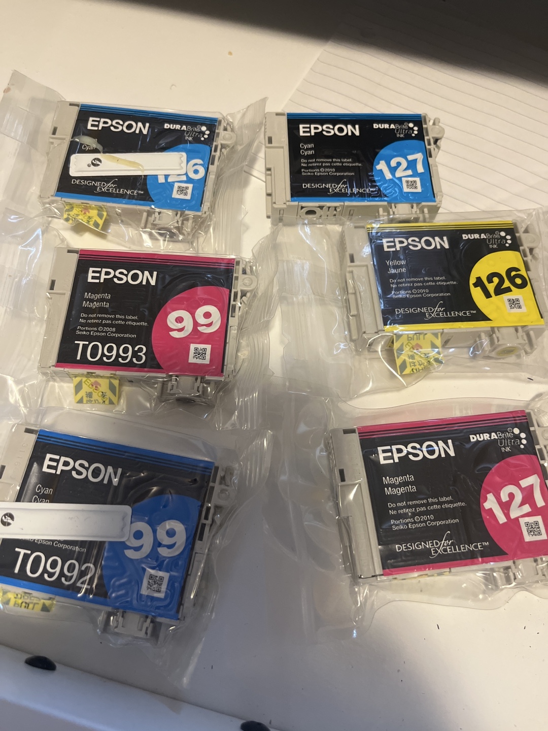 Epson Ink Cartridge Bundle - 126, 127, 99