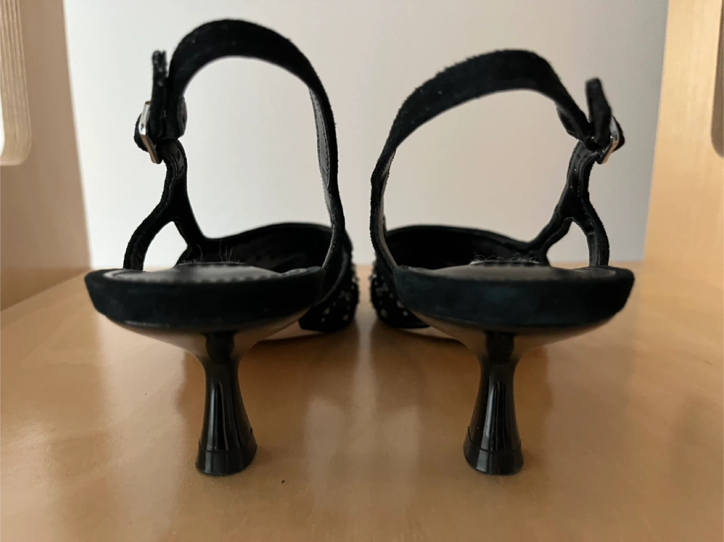 Steve Madden Black Embellished Slingback Heels - photo 3